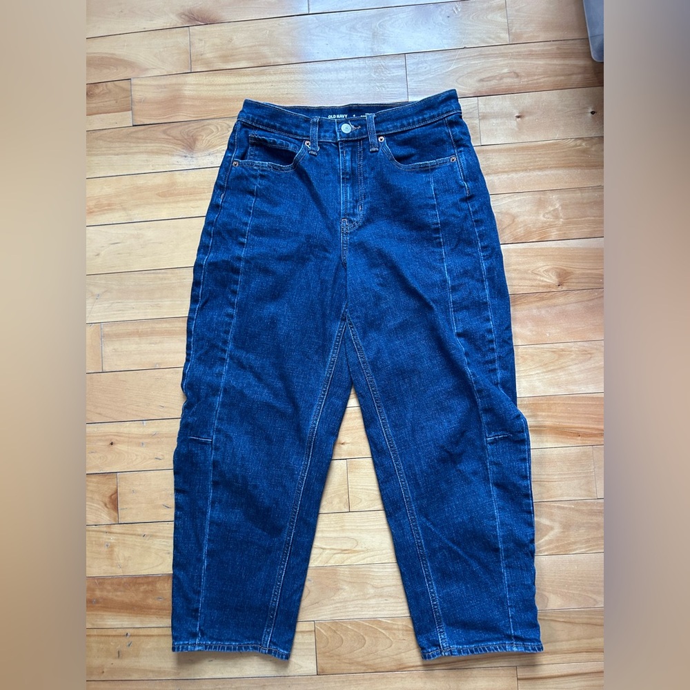 Old Navy Women's Dark Indigo Barrel Jeans